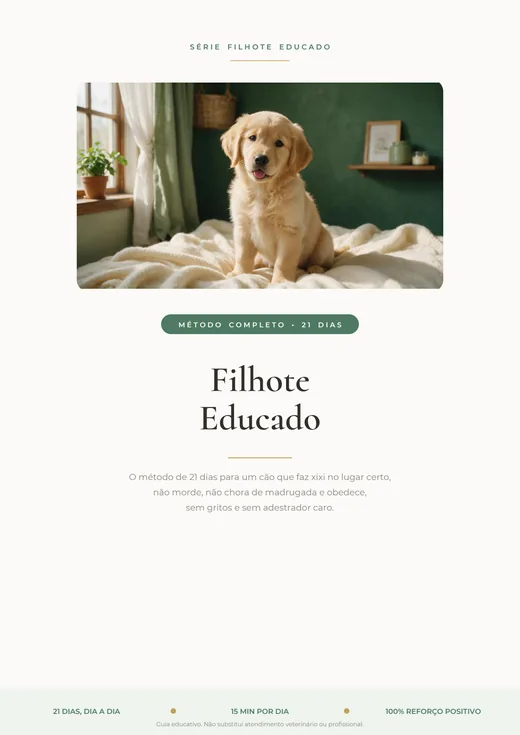 Método Filhote Educado: 21 Dias